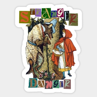 Stranger Danger Little Red Riding Hood and the Big Bad Wolf Sticker
